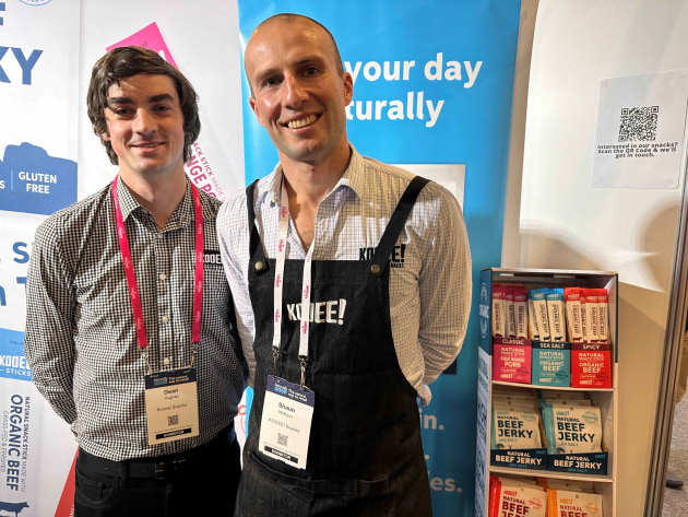 Founder of Kooee! Snacks Shaun Malligan and Dean Hughes.