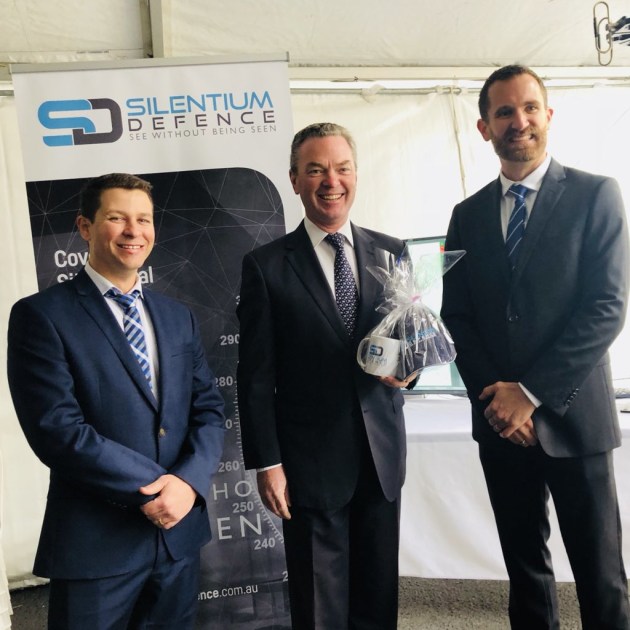 Minister for Defence Industry Christopher Pyne at the announcement in Adelaide. Chris Pyne via Twitter