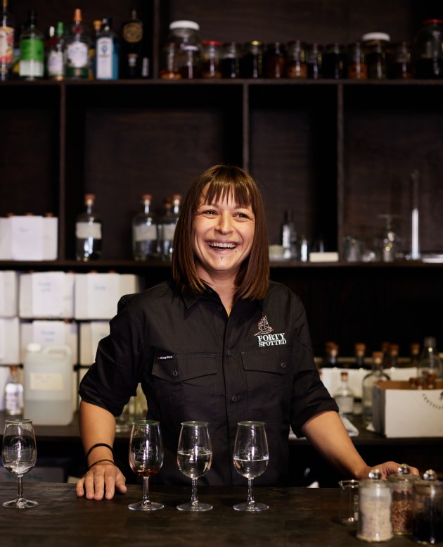 Silvia Setago, production assistant at Tasmanian Forty Spotted Gin