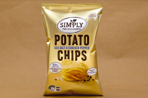 Simply potato chips contain 25 per cent less fat. Image: PepsiCo
