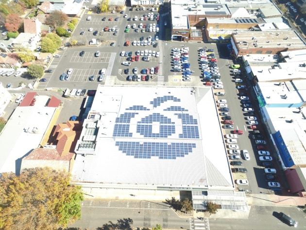 The solar installation at Woolworths in Orange, New South Wales.
