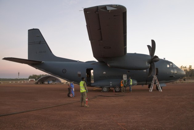 The 9th Force Support Battalion refuel a RAAF C-27J Spartan aircraft at Batchelor Airfield during Exercise Pitch Black 2018.
Defence