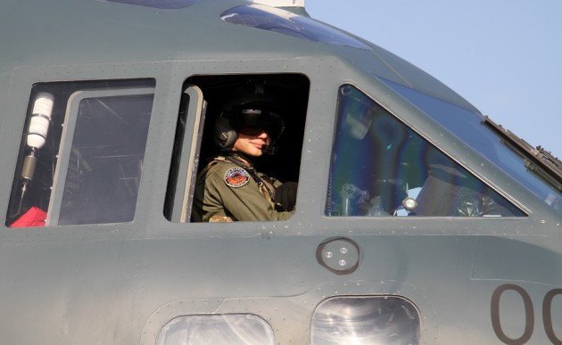 Pilot Officer Katherine Mitchell, co-pilot on the C-27J and the first female to fly the aircraft in 35 Sqn.
Nigel Pittaway