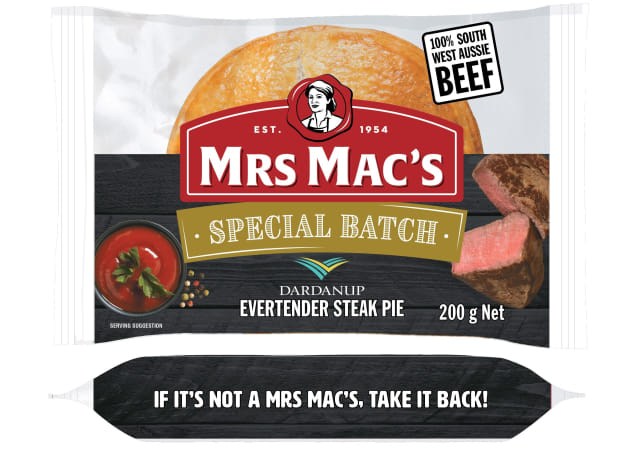 Mrs Mac's has been acquired by a company called Aus Pie Co.