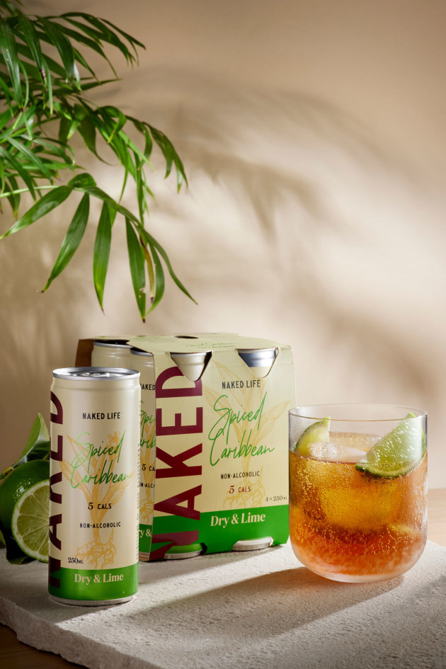 Naked Life, famous for its sugar-free sodas and iced teas has just unveiled a new RTD range of non-alcoholic canned cocktails and amber spirit inspired mixed drinks. (Source: Naked Life)