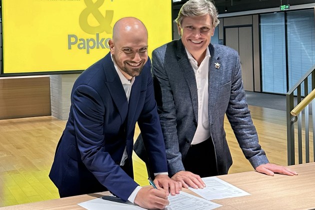 Forging a new alliance: Manuel Milliery, CEO & founder at Papkot and David Martin, CEO, Spicers Group