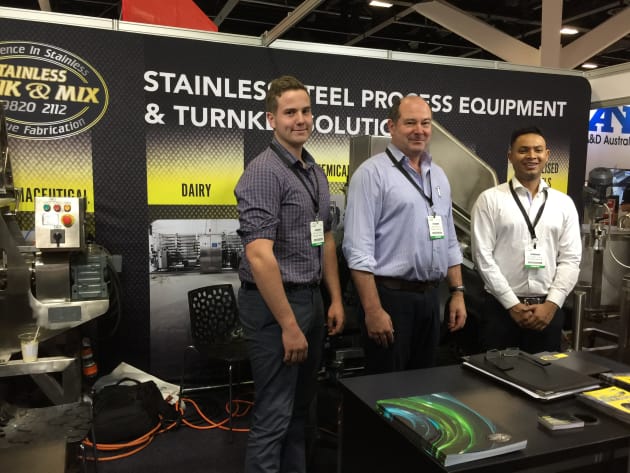 Custom fabricators Brendan Firth (middle), Michael Firth (left) and Mohammed Hasan (right) were at Foodpro to showcase their company&rsquo;s capabilities in creating custom designed processing equipment. 

According to Brendan Firth, visitors to the show were especially interested in solutions as opposed to standalone offerings. 

&ldquo;We like to understand what our customers are trying to produce before we make something,&rdquo; Firth said.