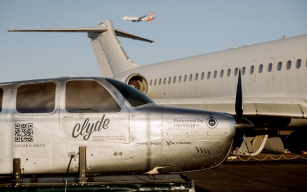 Stralis' Bonanza test bed Clyde at Brisbane Airport. (Stralis)