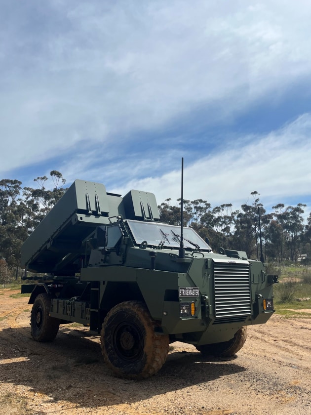 Kongsberg Defence Australia and Thales Australia are developing the StrikeMaster concept, integrating the NSM with a Bushmaster Utility vehicle.

Credit: Kongsberg