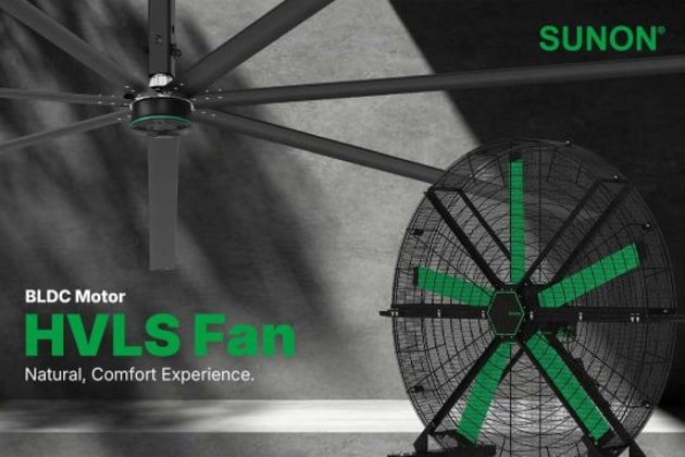 SUNON's bionic HVLS ceiling fan.