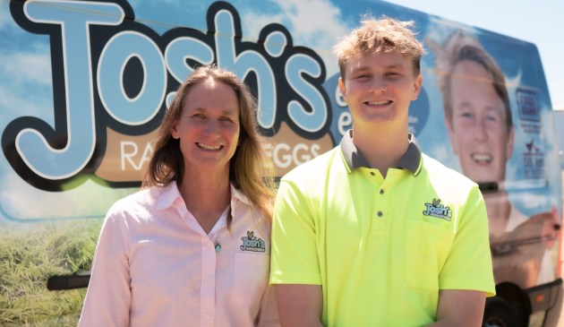 Rainbow Egg's Dr Tamysn Murray and son Josh.