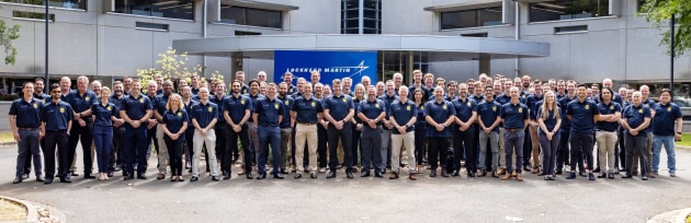 Lockheed Martin Australia&rsquo;s maritime workforce pictured together at Mawson Lakes, Adelaide.
Credit: Lockheed Martin