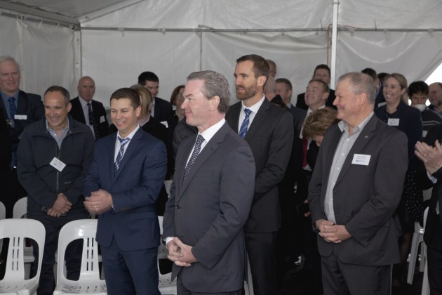 Minister Pyne at the opening of Silentium's new facility. Paula Thompson, Ovation Photography