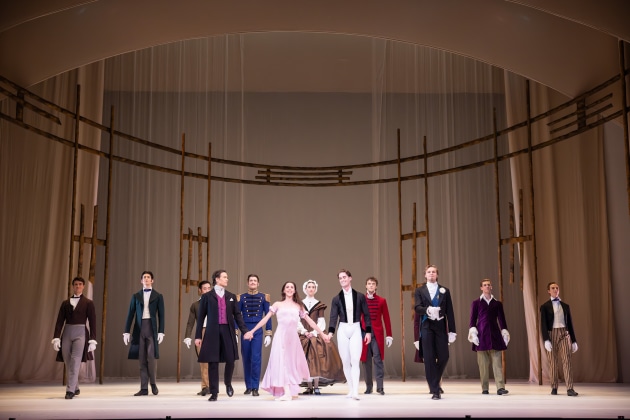 The cast taking a bow at the end of 'Marguerite and Armand'. Photo by Daniel Boud.