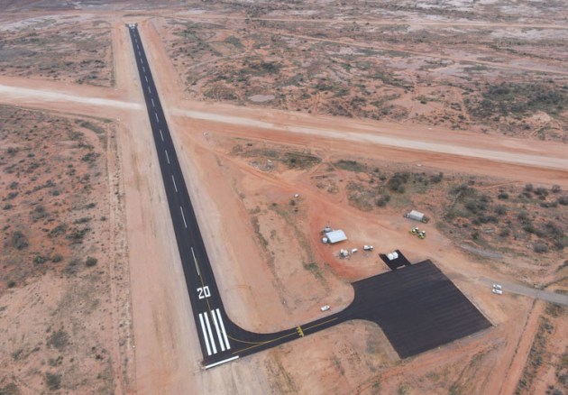 Tibooburra airport after re-sealing. (Jason King / NSW DPIE)