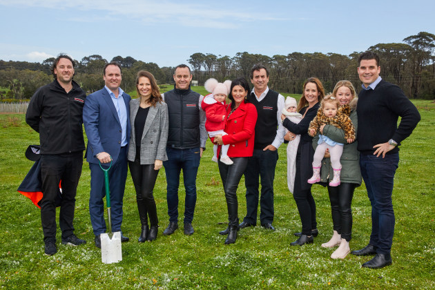 Montague breaks new ground (L-R): Tim Montague, Scott Montague, Jocelyn Montague, Hamish Montague, Susie Montague, Ray Montague, Crystal Montague, Samantha Montague, Andrew Montague.