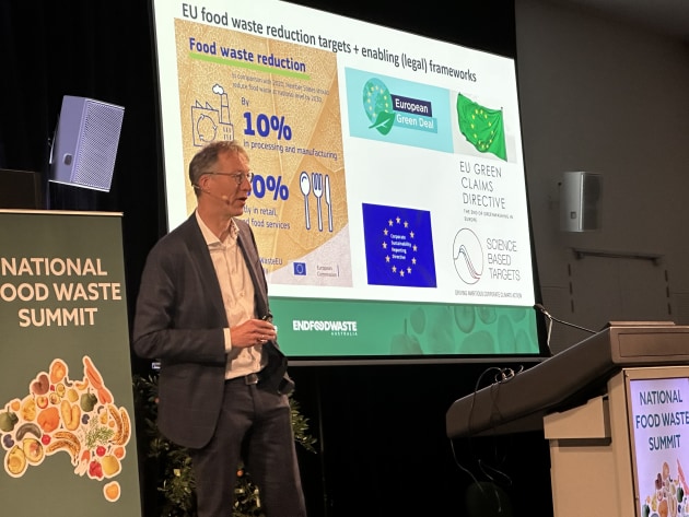 Samen Tegen Voedselverspilling (Food Wast Free United, Netherlands) director, Toine Timmermans speaking at the 2024 National Food Waste Summit.