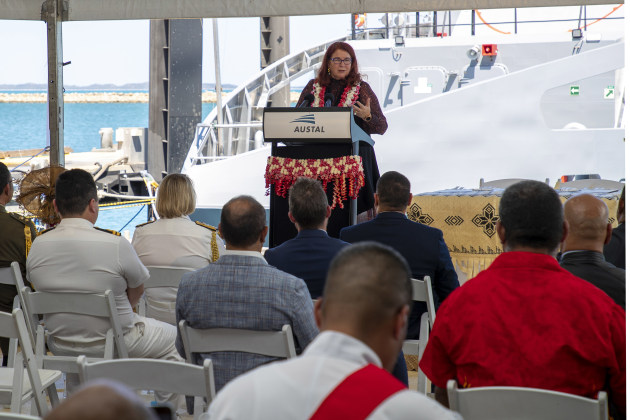 Minister for Defence Industry Melissa Price at the handover.
Defence