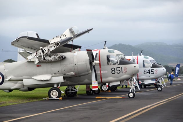 Grumman Trackers outside the HARS hangar. (Steve Hitchen)