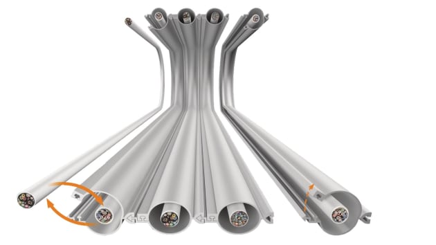 The igus e-skin flat is a modular cable guidance system made of high-performance polymer, which shows almost no visible wear and is abrasion-resistant.
