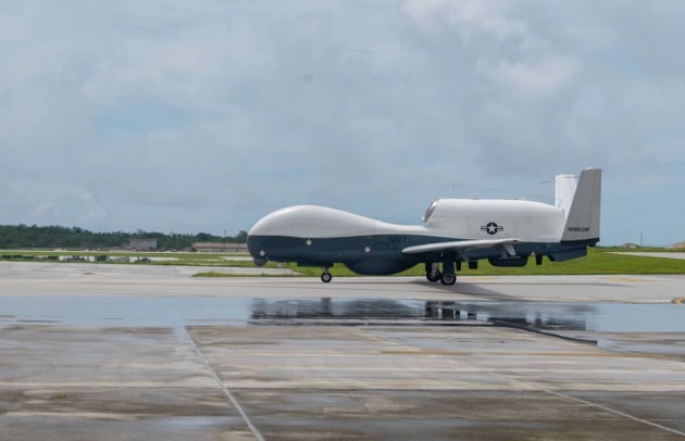 MQ-4C Triton lands on Andersen Air Force Base, Guam.
Credit: U.S. Navy photo by CNAF Public Affairs