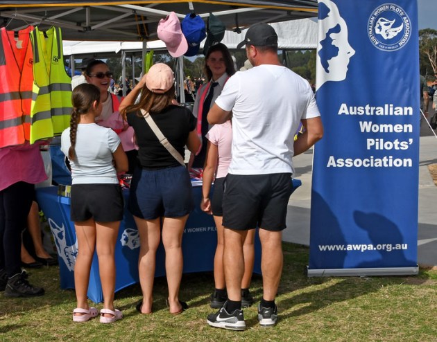 The Australian Womens Pilots Association did their bit to inspire young women to think about aviation as a career. Image: Steve Hitchen