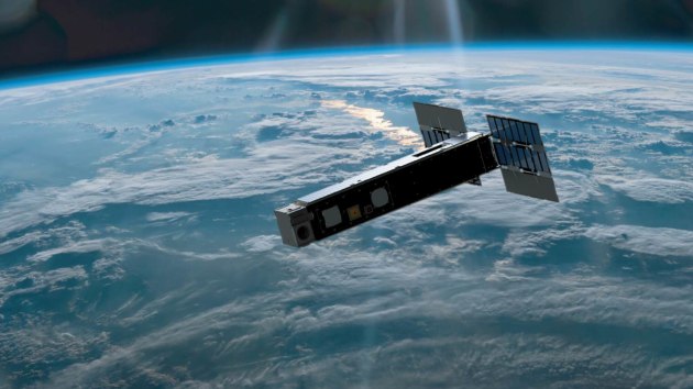 An artist's rendering of a Biarri satellite containing components built by DST Group and UNSW. 
Defence