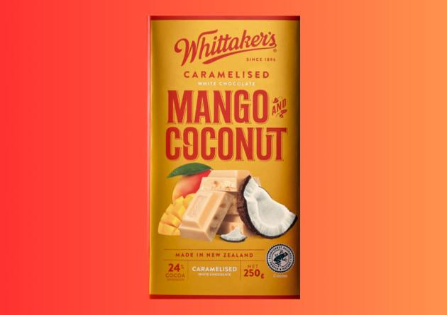 New Zealand chocolate company, Whittaker&rsquo;s, has introduced its latest flavoured block to the permanent range in Australia &ndash; Mango & Coconut.
Source: Whittaker's
