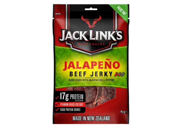 New Zealand made Jack Link&rsquo;s Jalape&ntilde;o Beef Jerky has launched in Australia, offering a smoky, spicy, and zesty flavour for snack enthusiasts.
Source: Jack Link