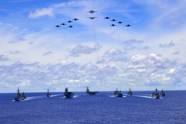 Australian and US warships in the Philippine Sea.
Defence
