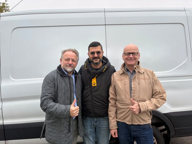 CFO Germandrones, Cornelius Toussaint (l.), with Igor Savuliak, CEO Perun, and Dr. Klaus Scho, CEO Germandrones.

Credit: Germandrones