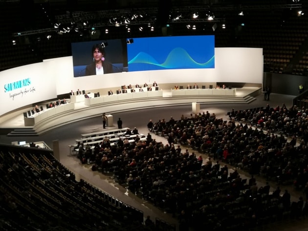 Varsha Yajman speaking at Siemens.