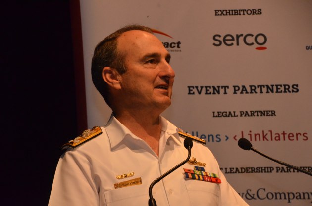 VCDF VADM David Johnston addressing delegates at the ADM Congress. C: Ewen Levick