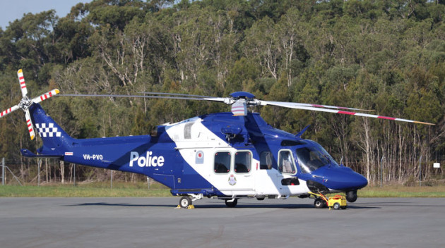 VH-PVO during its delivery flight to Victoria Police last year. (Bert van Drunick)
