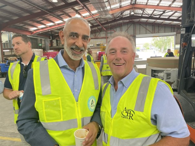 Vikas Ahuja, sustainability director Tetra Pak and Darren Thorpe, MD, Australian Paper Recovery Group