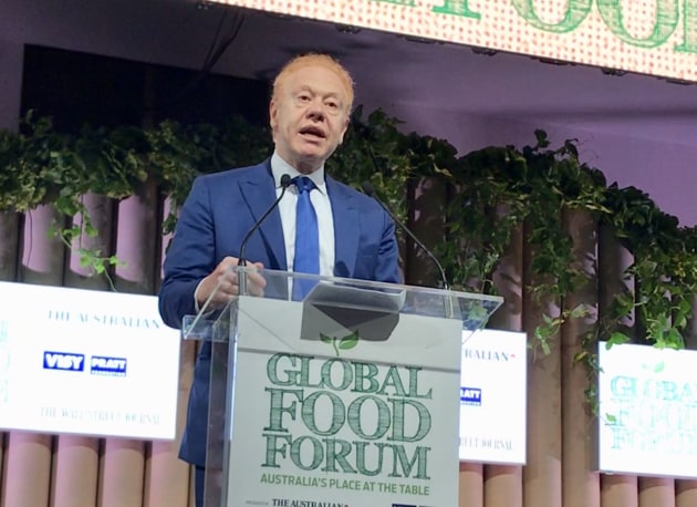 Anthony Pratt (pictured earlier this year at the Global Food Forum in Sydney), will play host to US President Trump and Australian PM Scott Morrison in Ohio this week.