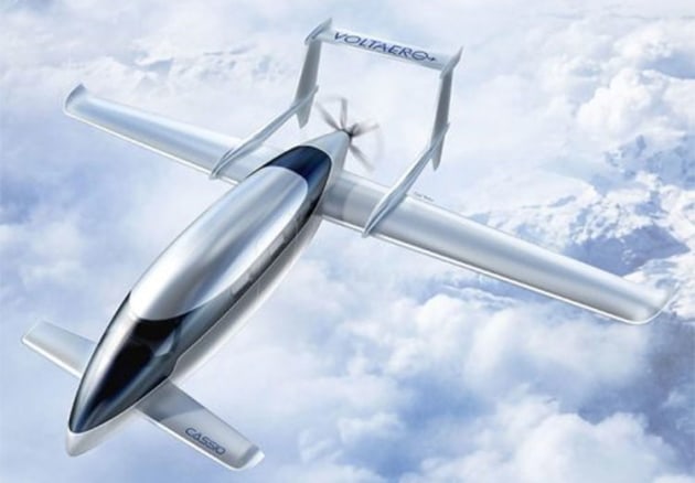 VoltAero has settled on a twin-boom pusher configuration for production Cassio aircraft. (VoltAero)