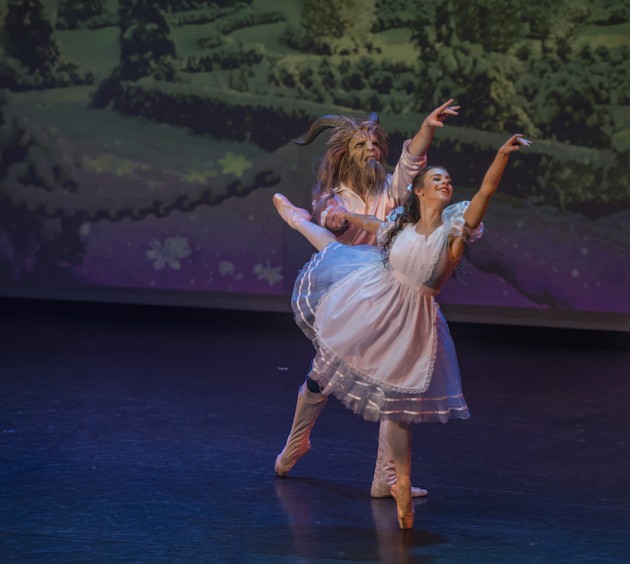Tynan Wood (the Beast) and Elise Jacques (Belle). Photo: Ron Fung.