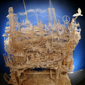 Toothpick tour de force, Scott Weaver's Rolling Through the Bay.