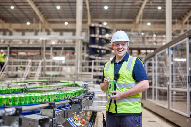 V-Energy on the line at Suntory's Swanbank facility. (Image: Suntory Oceania)