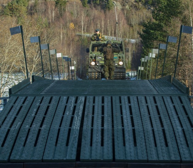 The WFEL bridge during Trident Juncture. Credit: DOD