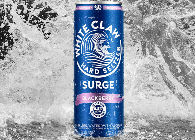 White Claw Surge delivers a 6.5 percent ABV per 330ml can and is available in Blackberry and Blood Orange flavour.