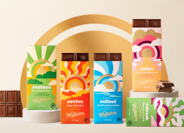 Whittaker's Chocolate has released an R&R inspired range of five flavour options: Revive, Refresh, Reflect, Relax and Restore.