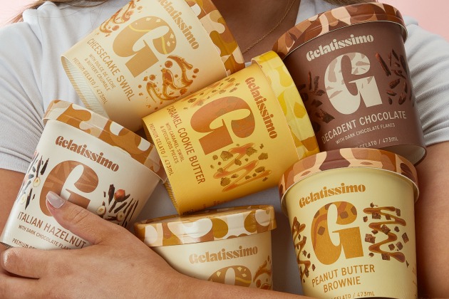 Gelatissimo tubs are now available at Coles. Image: Gelatissimo