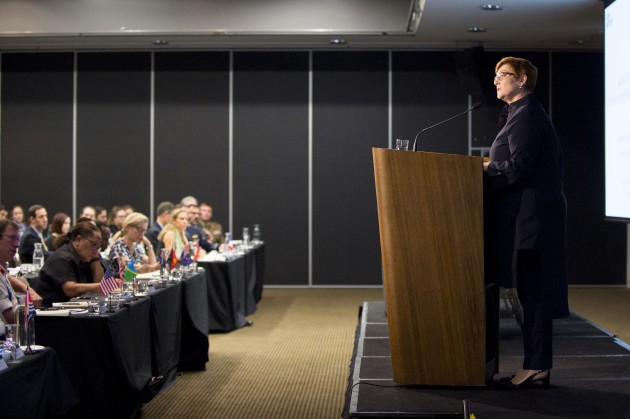WIDA Patron Marise Payne, MInister for Defence, at a speech in April. 
Defence