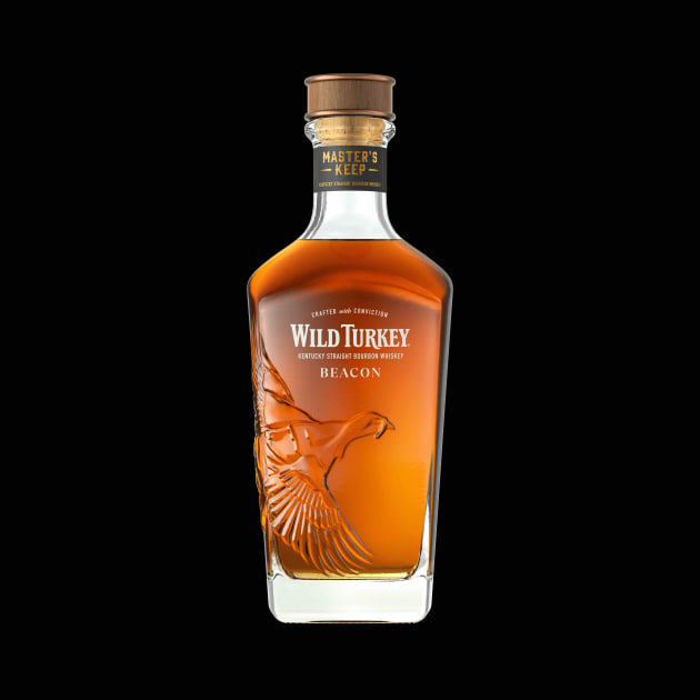 Master&rsquo;s Keep Beacon: a bold 118-proof bourbon made from a blend of 16 and 10 year old high rye barrels, crafted by Master Distiller Eddie Russell as a tribute to his journey and a handover to the next generation led by his son Bruce Russell. (Wild Turkey)