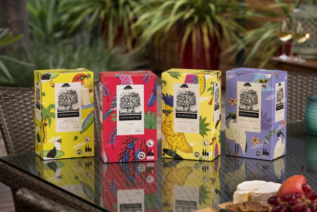A previously released limited edition range of wines by Winesmiths made use of 2L wine packs.