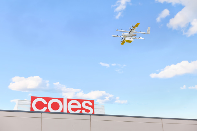 Coles drone delivery expansion into Queensland follows a pilot program launched in Canberra  earlier this year. Image: Coles Group