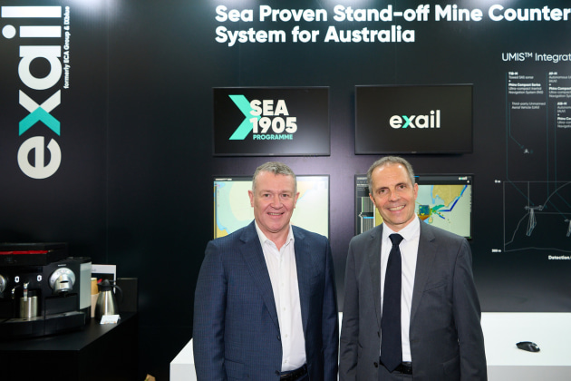Acacia Systems CEO Horden Wiltshire with Exail CEO Dominique Giannoni.
Credit: Exail