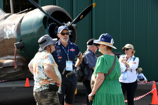 People were eager to learn more about the Paul Bennet Wirraway., (Steve Hitchen)